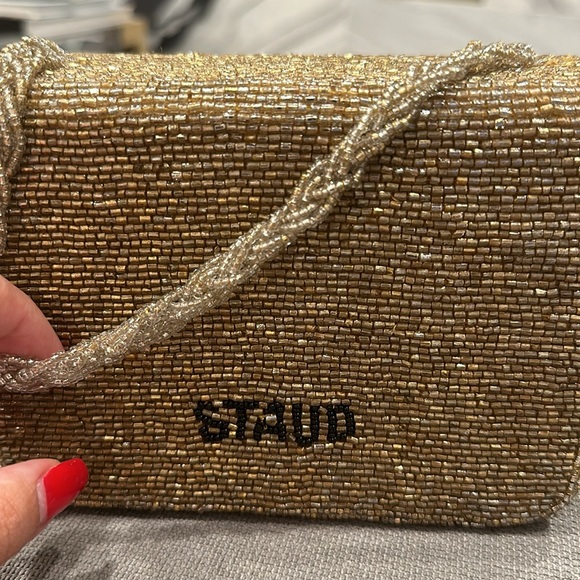 Staud Gold Beaded Bag - Picture 2 of 7